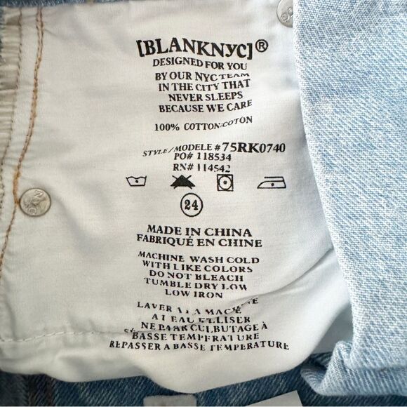 BLANK NYC “NICE TRY" Colorblock Denim Mini Skirt - Size 24 - Picture 5 of 5